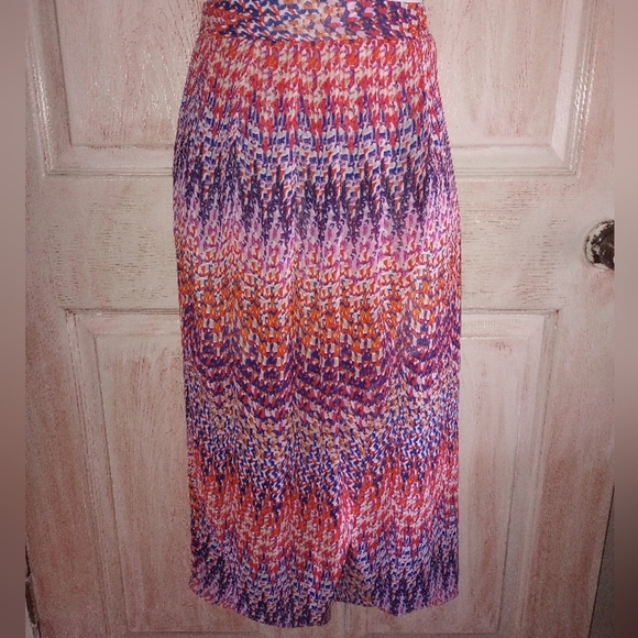 Laundry by Shelli Segal Los Angeles Multi colored pull on skirt size 6 - Picture 2 of 8